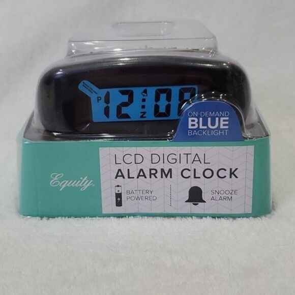 Equity LCD Digital Battery Powered Travel Alarm Clock NWT - Picture 2 of 8